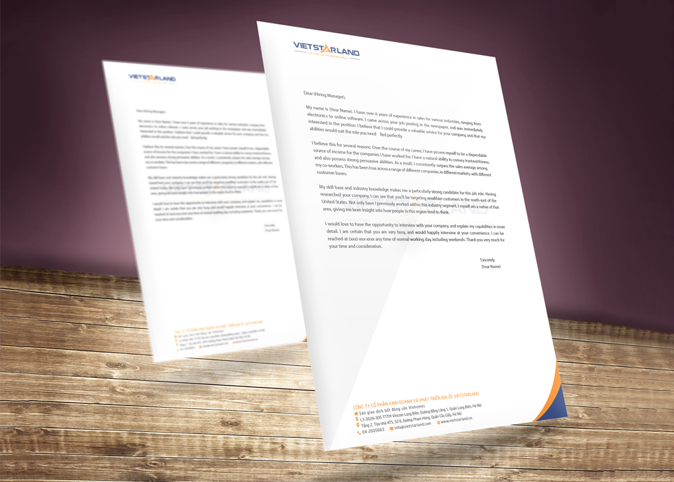 VietstarLand - Thiết kế logo và nhận diện thương hiệu lĩnh vực kinh doanh bất động sản VietstarLand